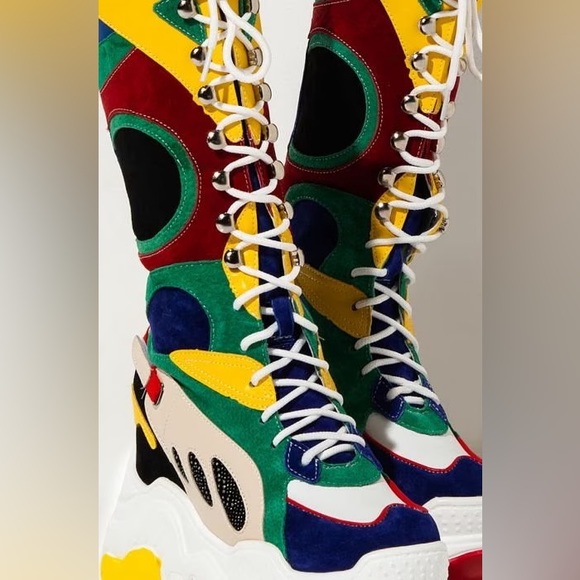 Anthony Wang mulberry high top rainbow sneakers - Picture 4 of 6